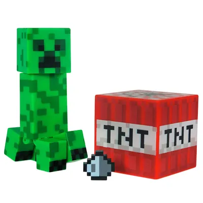 TM16503 Игрушка Фигурка Minecraft Creeper Крипер с аксессуарами пластик 8см  Jazwares купить в Минске картинки