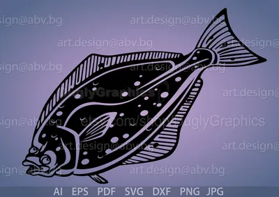 Вектор палтус рыба AI Eps Pdf Png Svg Dxf Jpg изображения - Etsy UK картинки