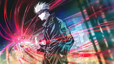 Satoru Gojo Red Reversal Jujutsu Kaisen Anime Wallpaper 4k Ultra HD ID:9166 картинки