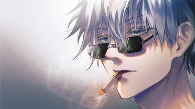 Скачать бесплатно Jujutsu Kaisen Satoru Gojo Smoking Sunglasses HD 4K Wallpaper 82557 [3840x2160] для рабочего стола, мобильного и планшета | Исследуйте 29+ обоев Gojo PFP | картинки