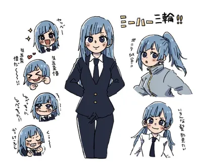 President of Gojo Satoru fanclub: Miwa Kasumi at your service 💙💙  (twitter: saku_ra418) : r/JuJutsuKaisen картинки