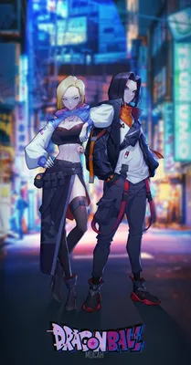 404948 Android 18, Android 17, Dragon Ball, аниме, аниме девушка, аниме мальчики, улица, город обои hd, 1565x3000 - Rare Gallery HD Wallpapers картинки