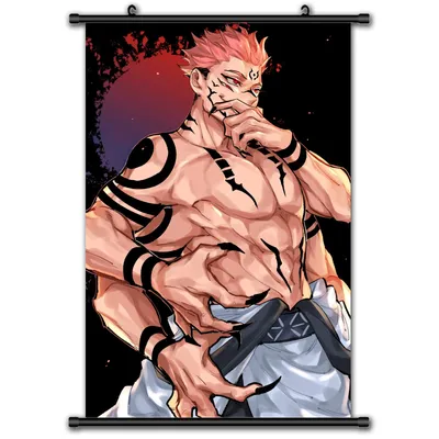 Amazon.com: Аниме Ryomen Sukuna Poster Wall Scroll Home Decoration (17\ картинки