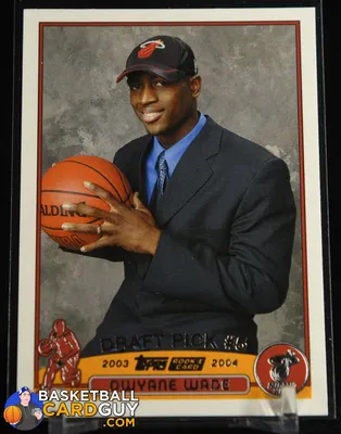 Дуэйн Уэйд 2003-04 Topps Rookie Card Miami Heat # 225 - парень с баскетбольной карточкой картинки