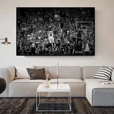 Damian Lillard Buzzer Beater, Paul George Basketball Poster Leinwand Kunstdruck Домашнее украшение Wand Malerei (Kein Rahmen) - Алиэкспресс Служба поддержки картинки