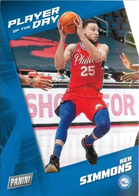 Бен Симмонс Баскетбольная карточка Panini Player of the Day 2021-22 № 37 76ers | eBay картинки