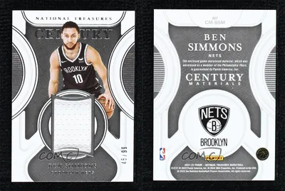 2021–22 Panini National Treasures Century Materials / 99 Ben Simmons #CM-BSM | eBay картинки