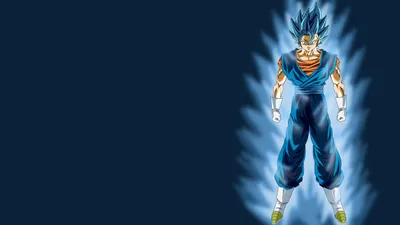 Dragon Ball Z, Vegito Blue, Vegito, Son Goku, Vegeta, Super Saiyajin Blue, аниме, аниме мальчики, синий фон, простой фон | Обои для рабочего стола 4196x2360 картинки