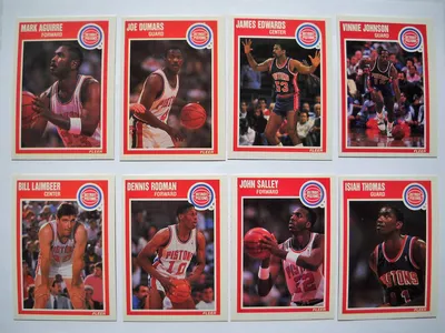 Набор коллекционных карточек баскетбольной команды Detroit Pistons Bad Boys, 1989-90 гг. картинки