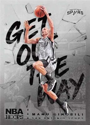 Amazon.com: Обручи НБА 2018-19 гг. Get Out The Way Розничная вставка № 17 Manu Ginobili San Antonio Spurs Официальная баскетбольная карточка Panini: Предметы коллекционирования \u0026 Fine Art картинки