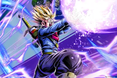 Super Saiyan Trunks (Galick Gun) из Dragon Ball Super [Dragon Ball Legends Arts] для рабочего стола 4K скачать обои картинки