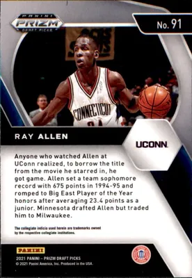 Amazon.com: 2021-22 PANINI DRAFT PICKS #91 RAY ALLEN BASKETBALL NBA : Коллекционирование \u0026 Fine Art картинки