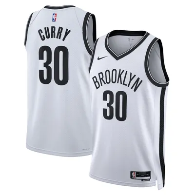 Мужская баскетбольная майка Brooklyn Nets Seth Curry 2022/23 Association Edition | Мятежный спорт картинки