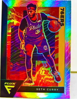 Сет Карри 2020-21 Panini Flux Basketball Silver Prizm Refractor Card # 138 76ers | eBay картинки