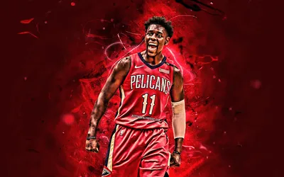 Скачать обои Jrue Holiday, abstract art, баскетбольные звезды, NBA, New Orleans Pelicans, Jrue Randall Holiday, баскетбол, неоновые огни, креатив для монитора с разрешением 2880x1800. Высококачественные обои HD картинки картинки