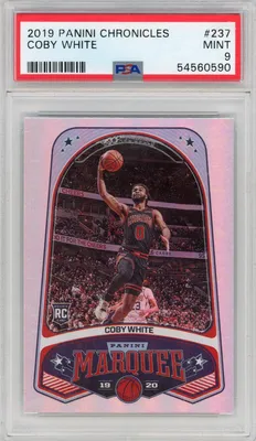 Коби Уайт 2019 Panini Chronicles Marquee #237 PSA 9 Mint - Король спортивных карт картинки