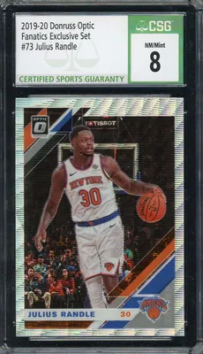 Джулиус Рэндл Эксклюзивная баскетбольная карточка Donruss Optic Fanatics 2019-2020 картинки
