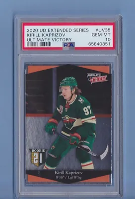 PSA 10 Кирилл Капризов Rookie 2020 Upper Deck Ultimate Victory iuu.org.tr картинки