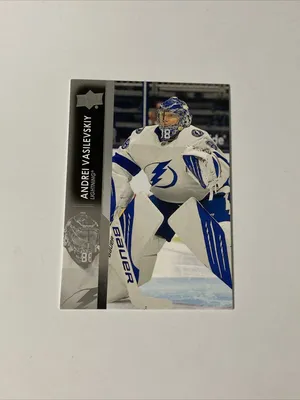 2021-22 Upper Deck Series 1 Hockey #165 Андрей Василевский Lightning Card | eBay картинки