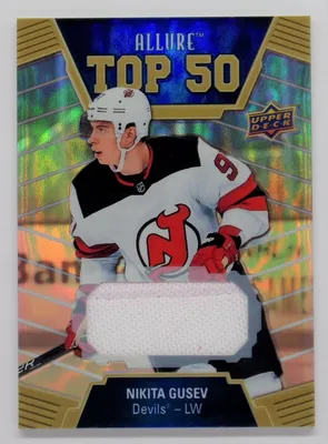 2019-20 Upper Deck Allure Никита Гусев Топ 50 Джерси #T5020 Нью-Джерси Девилз | eBay картинки