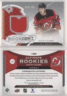 Джерси Upper Deck Ultimate Collection Rookies 2019 /399 Никита Гусев Rookie RC | eBay картинки