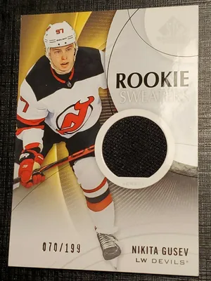 2019-20 SP GAME USED Nikita Gusev Rookie Sweaters Jersey Patch 070/199 #rs-ng | eBay картинки