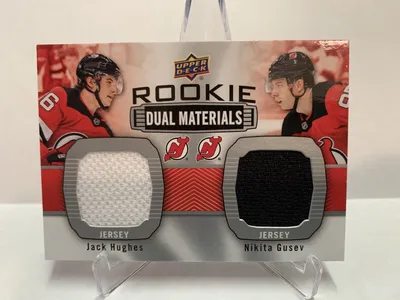 2019-20 UPPER DECK SERIES 2: ROOKIE DUAL MATERIALS JACK HUGHES & u0026 НИКИТА ГУСЕВ | eBay картинки