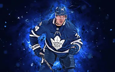 Скачать обои Auston Matthews, хоккеисты, Toronto Maple Leafs, NHL, хоккейные звезды, auston_matthews, хоккей, неоновые огни для монитора с разрешением 2880x1800. Высококачественные обои HD картинки картинки