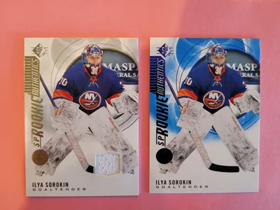 Лот из 2 Джерси Илья Сорокин \ u0026 Blue Rookie Authentics RC 2020-21 Upper Deck SP | eBay картинки