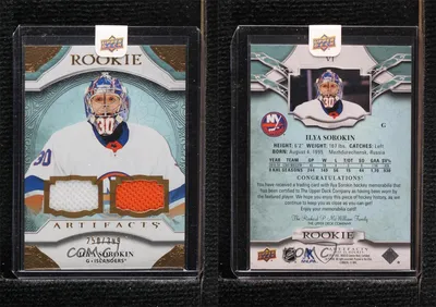 2020-21 Upper Deck Artifacts Илья Сорокин #VI Rookie RC | eBay картинки