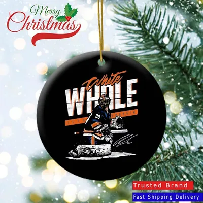 White Whole Ilya Sorokin Hockey Signature Ornament, худи, свитер, длинный рукав и майка картинки