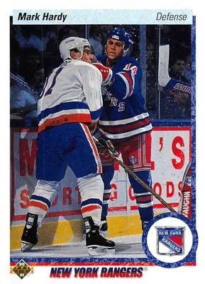 1990-91 Upper Deck Hockey 90-91 Hockey Hologram #416 Марк Харди Нью-Йорк Рейнджерс Нью-Йорк Рейнджерс Официальный сайт NHL Trading C картинки