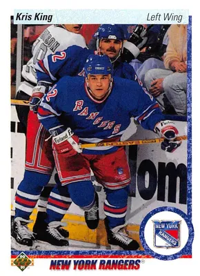 1990-91 Upper Deck Hockey # 440 Крис Кинг RC Rookie New York Rangers – Hockey Card World Inc. картинки