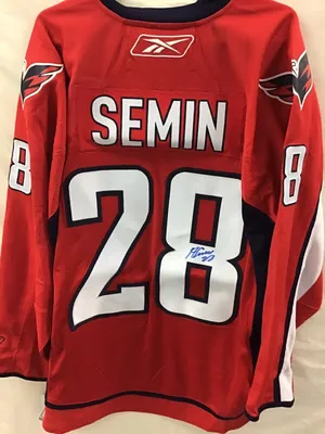 НХЛ Александр Семин ПОДПИСАЛ ФУТБОЛКУ «Вашингтон Кэпиталз» Hockey Ink COA | eBay картинки