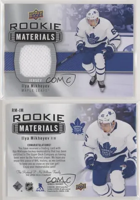 2019-20 Upper Deck Rookie Materials Илья Михеев #RM-IM Rookie RC | eBay картинки