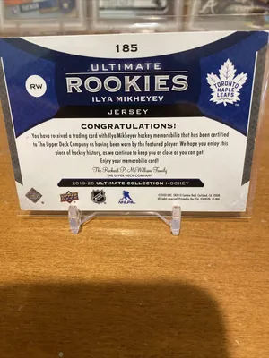 2019-20 Upper Deck Ultimate Collection Rookies Jersey/399 #185 Илья Михеев | eBay картинки