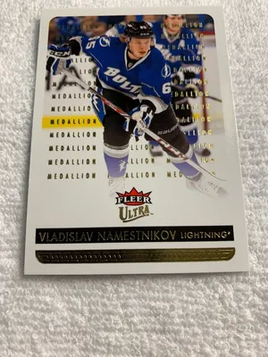 14/15 Золотой медальон Ultrs Fleer Владислав Наместников Хоккейная карточка №171 | eBay картинки