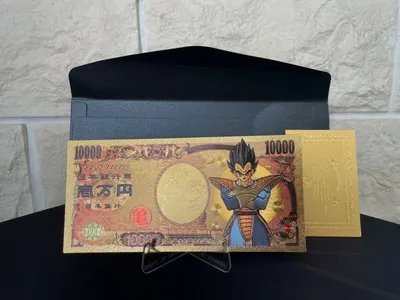 Билетная карта Япония золото 10000 иен Dragon Ball Z DBZ Вегета Доре 24k Ниппон | eBay картинки