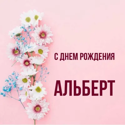 Открытка с именем Альберт С днем рождения картинки. Открытки на каждый день  с именами и пожеланиями. картинки