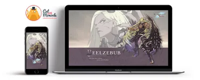 Granblue Fantasy Versus Beelzebub Wallpaper - Кот с моноклем картинки