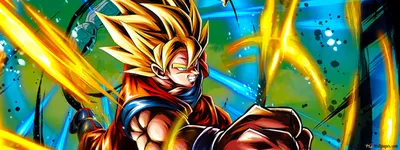 Супер Саян Гоку из Dragon Ball Z [Dragon Ball Legends Arts] для рабочего стола 4K скачать обои картинки