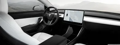 Tesla Model 3 Electric Car - White Interior Ultra HD Обои для рабочего стола для 4K UHD TV: широкоэкранный \ u0026 UltraWide Desktop \ u0026 Ноутбук: Multi Display, Dual Monitor: Tablet: Smartphone картинки