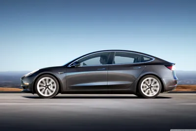 Tesla Model 3 Electric Car - Grey, Profile Ultra HD обои для рабочего стола: широкоэкранный \ u0026 UltraWide Desktop \ u0026 ноутбук : Multi Display, Dual \ u0026 Triple Monitor : Tablet : Smartphone картинки