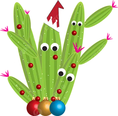 милый кактус с новогодними гирляндами PNG , кактус, Горшок, цветочный  горшок PNG картинки и пнг рисунок для бесплатной загрузки картинки