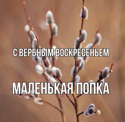 Открытка с именем Маленькая попка С вербным воскресеньем картинки. Открытки  на каждый день с именами и пожеланиями. картинки