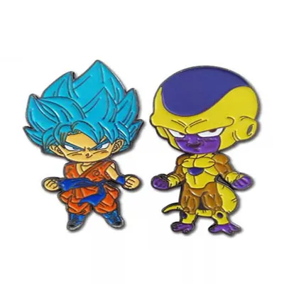 Dragon Ball Super Super Saiyan Goku и эмалированная булавка Golden Frieza, 2 шт. в упаковке — Walmart.com картинки