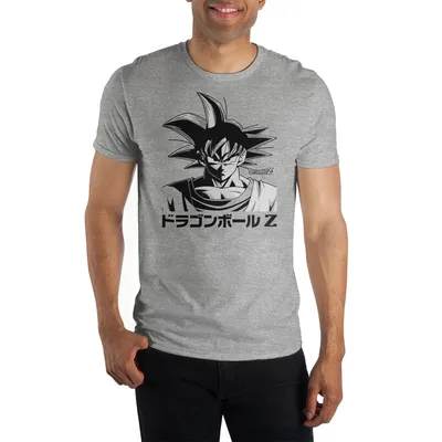 Серая графическая футболка Dragon Ball Z Anime Cartoon Goku Character - L - Walmart.com картинки