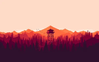 Обои для рабочего стола из игры Firewatch в высоком разрешений | Пикабу картинки