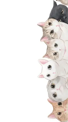 i got frustrated trying to find girly home screens. | Cute cat wallpaper,  Iphone wallpaper cat, Cats illustration картинки