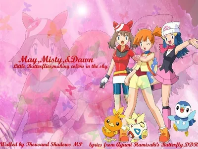 Misty,May,\u0026Dawn - Покемон Обои (2484262) - Fanpop картинки